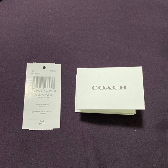 Coach Crossgrain Leather Lanyard Badge ID Holder - Picture 5 of 5